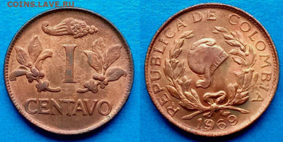 Колумбия - 1 сентаво 1969 года до 22.11 - Колумбия 1 сентаво, 1969   40