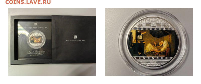 О-ва Кука 20дол 2009 Бедный поэт Карл Шпицвег, Ag999, до 23 - Х 2009 Бедный поэт-0