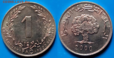 Тунис - 1 миллим 2000 года (ФАО) до 23.11 - Тунис 1 миллим, 2000  40