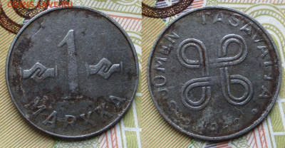 Финляндия 1 марка 1952 (Fe)   до 24-11-25 в 22:00 - Финляндия 1 марка 1952 (Fe)    247-к169-13055