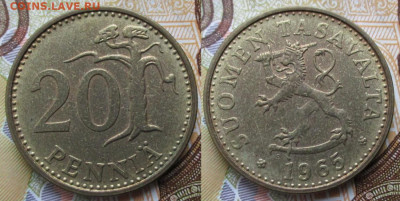 Финляндия 20 пенни 1965 S   до 24-11-25 в 22:00 - Финляндия 20 пенни 1965 S    13262