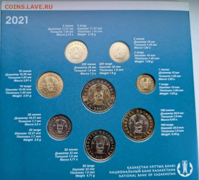 Монеты Казахстана регулярные на обмен - Казахстан 2021 - 1