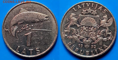 Латвия - 1 лат 1992 года до 25.11 - Латвия 1 лат, 1992  80