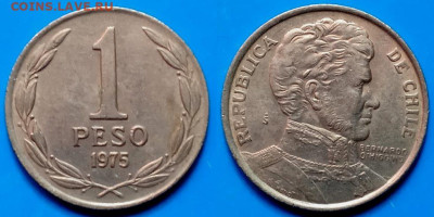 Чили - 1 песо 1975 года до 25.11 - Чили 1 песо, 1975  35
