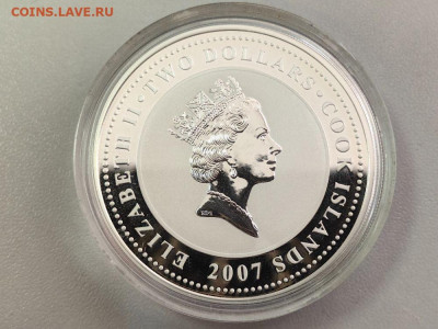 2дол 2007 О-ва Кука, Шерлок Холмс Последнее дело, Ag999 - Ю Холмс Последнее дело-2