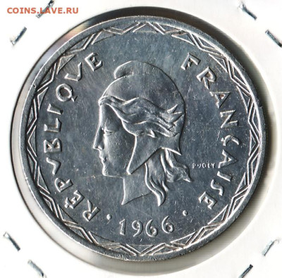 Новые Гебриды 100 франков 1966	, до 26.11 - 2025.8.8-1