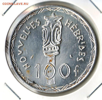 Новые Гебриды 100 франков 1966	, до 26.11 - 2025.8.8-2