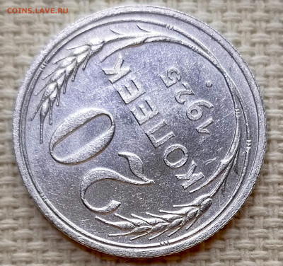 20 копеек 1925 года Штемпельный Блеск до 22.11 в 22.00 - 1763039619620