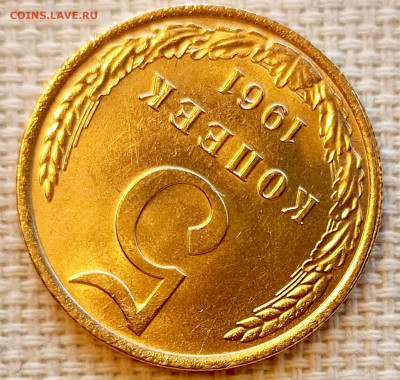 5 копеек 1961 года Штемпельный Блеск до 22.11 в 22.00 - 1763649570317