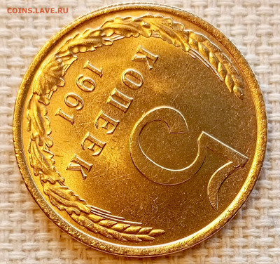 5 копеек 1961 года Штемпельный Блеск до 22.11 в 22.00 - 1763649536171