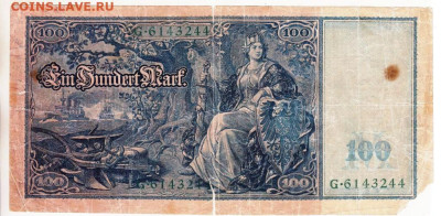 ГЕРМАНИЯ 100 марок 1910 г. до 27.11.25 г. в 23.00 - 008