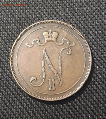 Николай II РУССКАЯ ФИНЛЯНДИЯ 10 ПЕННИ 1899 года До 27.11 - 20250713_214520