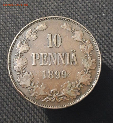 Николай II РУССКАЯ ФИНЛЯНДИЯ 10 ПЕННИ 1899 года До 27.11 - 20250713_214353