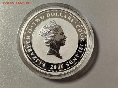 2 доллара 2006 Острова Кука Анна Ахматова, Ag999, до 28.11 - Ю Ахматова-2