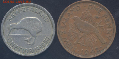 Новая Зеландия 1 флорин 1950 г. 25.11.2025 г. 22 -00 МСК. - Н.З. флорин