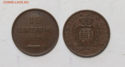 Сан-Марино 10 чентезимо 1938 года - 26.11 - IMG_20251121_173948