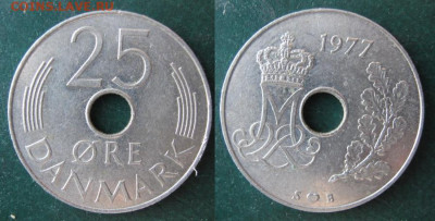 Дания 25 эре 1977 до 29-11-25 в 22:00 - 11 65 Дания 25 эре 1977 г