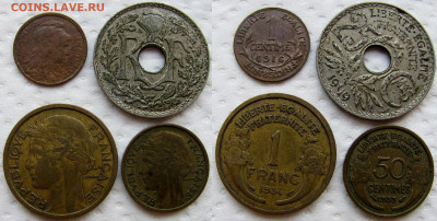 Франция 1916-1958 (18 монет). До 01.12.25 22-00 - 1