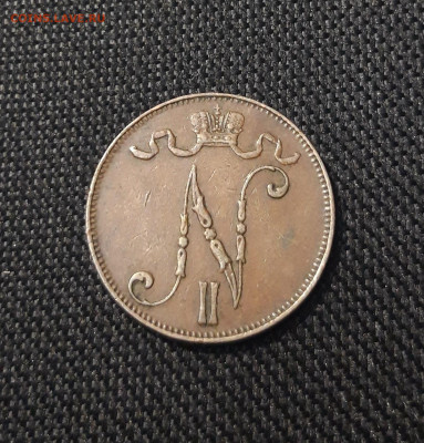 Николай II РУССКАЯ ФИНЛЯНДИЯ 5 пенни 1906 года До 02.12 - 20250714_221138