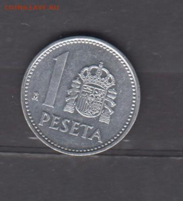 Испания 1987 1 песета ( блеск) до 02 12 - 215а