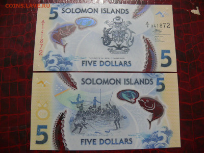Соломоновы Острова 5 долларов 2019 - пластик - пресс - P1420092.JPG