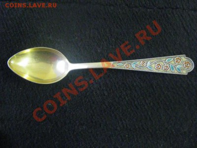 Ложка чайная серебряная с позолотой. До 28.02.2012г. - ложка и кр. коп 002.JPG