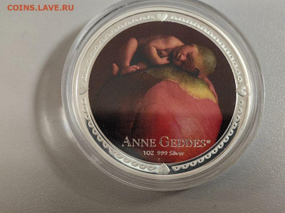 2дол 2012 Ниуэ-Анна Геддес Девочка на пионе, Ag999, до 04.12 - Э Анна Геддес Девочка-2