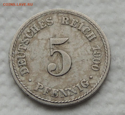 Германия 5 пфеннигов 1900 до 30.11.2025 - Германия 5 пфеннигов 1900.JPG