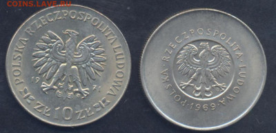 Польша 10 злотых 1969 г.30.11.2025 г. 22 -00 МСК. - Польша 10