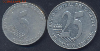 Эквадор 25 центаво 2000 г. 30.11.2025 г. 22 -00 МСК. - Эквадор