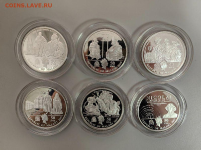 50 квача 2009 Малави Ян Матейко (набор 6шт по 3унции), Ag999 - ЯЯ Матейко -3