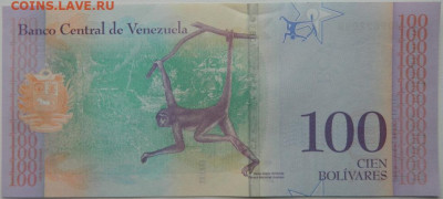 Венесуэла 100  боливаров 2018 г. С рубля! до 04.12.25 - DSCN9298.JPG