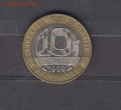 Франция 1989 10 франков до 04 12 - 531