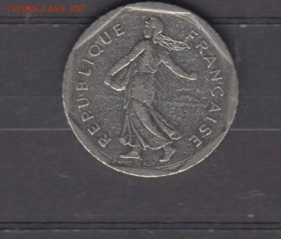 Франция 1981  2 франка до 04 12 - 537а