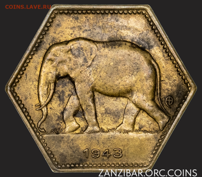 ЗАНИМАТЕЛЬНАЯ НУМИЗМАТИКА - Бельгийское Конго 2 франка, 1943-1