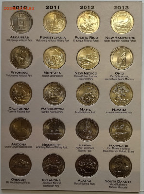 Полный набор США 25 центов 2010-2021 Нац. парки - 2.12 - IMG_20251128_161337