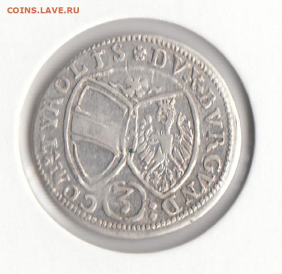 Графство Тироль 3 крейцера, 1650	, до 06.12 - 11