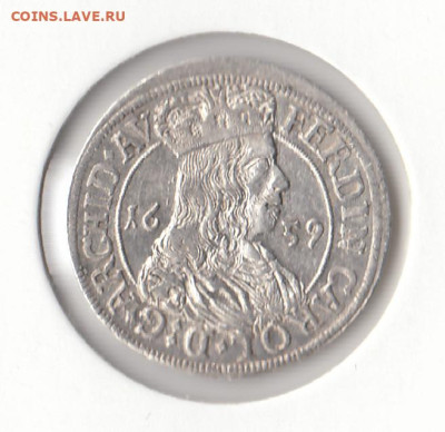 Графство Тироль 3 крейцера, 1659	, до 06.12 - 2