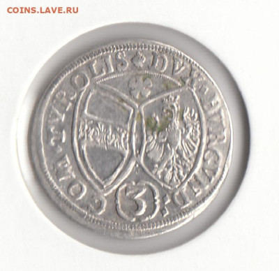 Графство Тироль 3 крейцера, 1659	, до 06.12 - 22