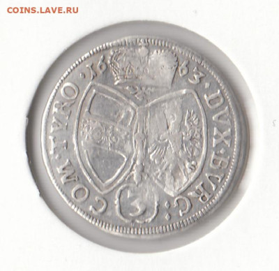 Графство Тироль 3 крейцера, 1663	, до 06.12 - 3