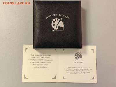 О-ва Кука,20дол 2014 Девушка с жемчуж серьгой Вермеер,Ag999 - Х 2014 Девушка с жемчужиной-4