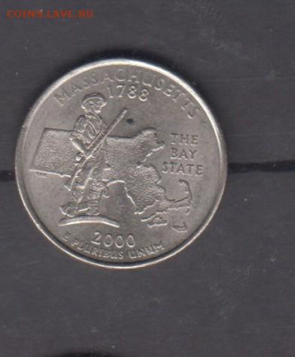 США 2000 штаты 25ц Массачутес ( P) до 06 12 - 231а