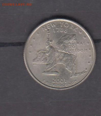 США 2001 штаты 25ц Нью-Йорк  ( Р) до 06 12 - 234а