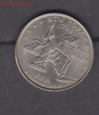 США 2001 штаты 25ц Нью-Йорк  ( D) до 06 12 - 235а