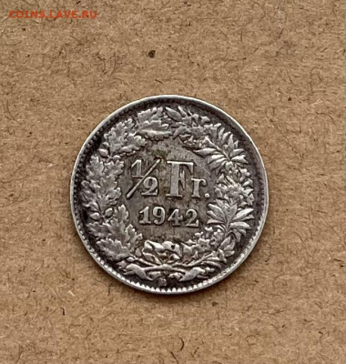 2 франка 1942г. Швейцария - IMG_8922