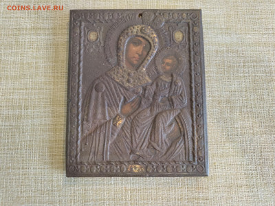 Жестяная Казанская икона Божией Матери (оклад) и латунь - 1764583165