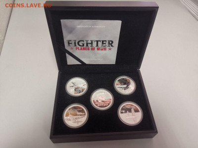 1дол 2008 Тувалу, Истребители 2-й мировой войны (5шт), Ag999 - ЯЯ Тувалу Истребители - 1