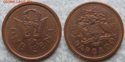 Барбадос 1 цент 2010  до 08-12-25 в 22:00 - Барбадос 1 цент 2010    174-ас91-11316