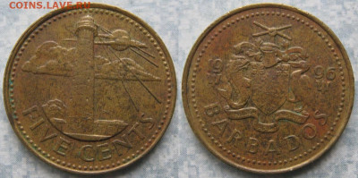 Барбадос 5 центов 1996   до 08-12-25 в 22:00 - Барбадос 5 центов 1996    174-ас91-11298