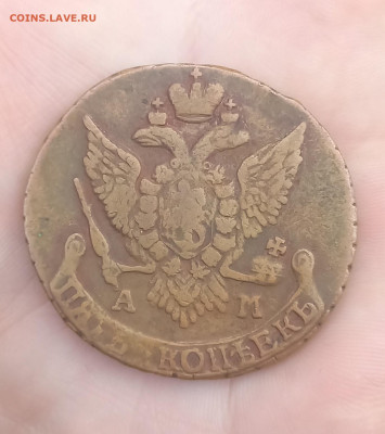 5 копеек 1796 года АМ Необычная форма кружка - 20251202_134008